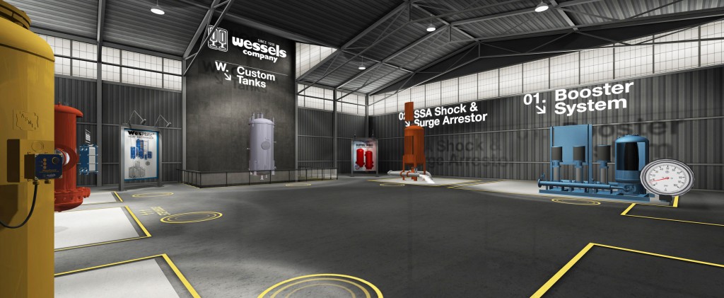 virtual reality for manufacturing and industrial marketing trade show application