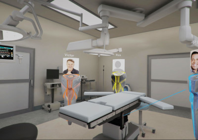 Medical training and simulation in virtual reality multi-player social VR