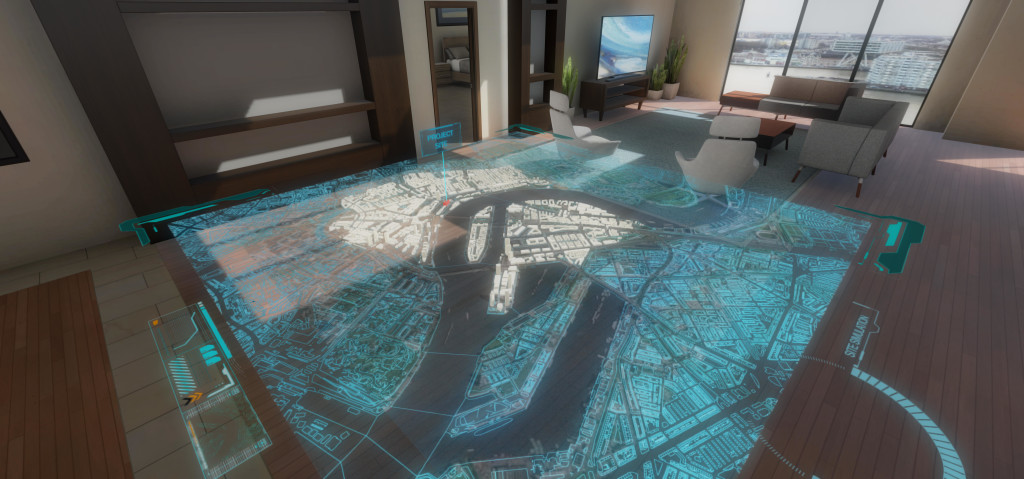 city planning grid in virtual reality oculus rift